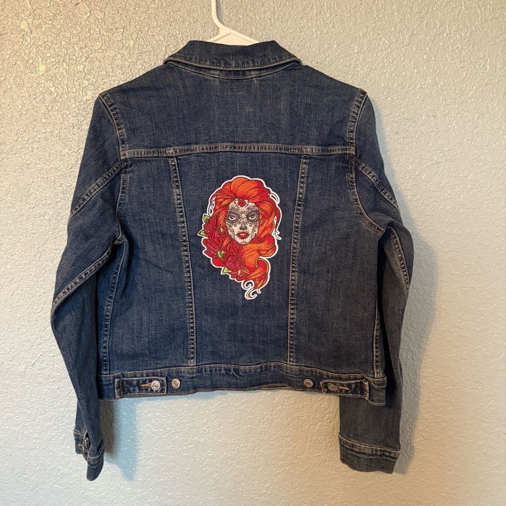 Levi’s Jean Jacket With Sugar Girl Embroidered Patch Medium